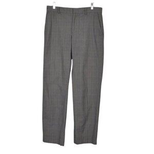 Banana Republic Mens Brown Plaid Dressy Pants Modern Fit Size 33x34